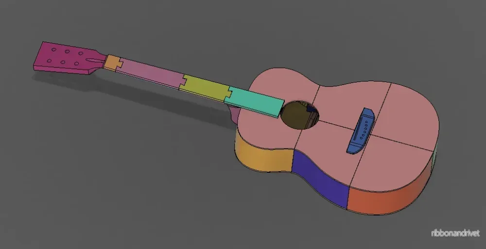 3DG v1.1 – 3D-utskrivbar akustisk gitarr i full storlek 3DG v1.1 – 3D-utskrivbar akustisk gitarr i full storlek