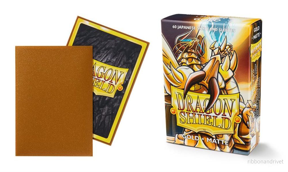 Dragon Shield Small Sleeves – Japansk Matt Guld (60 Sleeves) Dragon Shield Small Sleeves – Japansk Matt Guld (60 Sleeves)