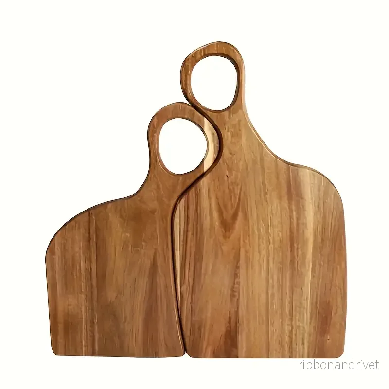 2-pack valnötskivor – design träskärbrädor
