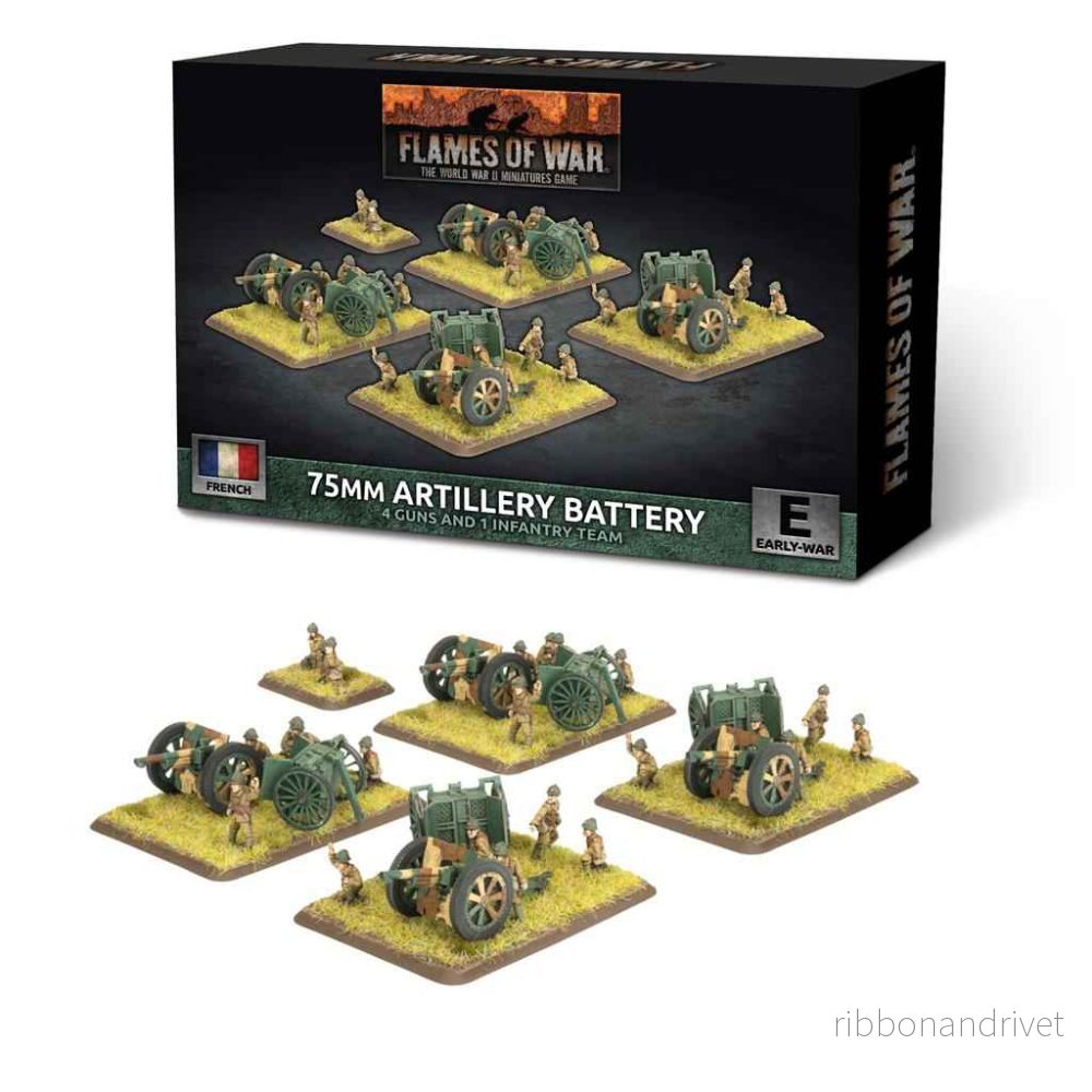 Flames of War – 75 mm artilleribataljon (4 stycken kanoner) Flames of War – 75 mm artilleribataljon (4 stycken kanoner)