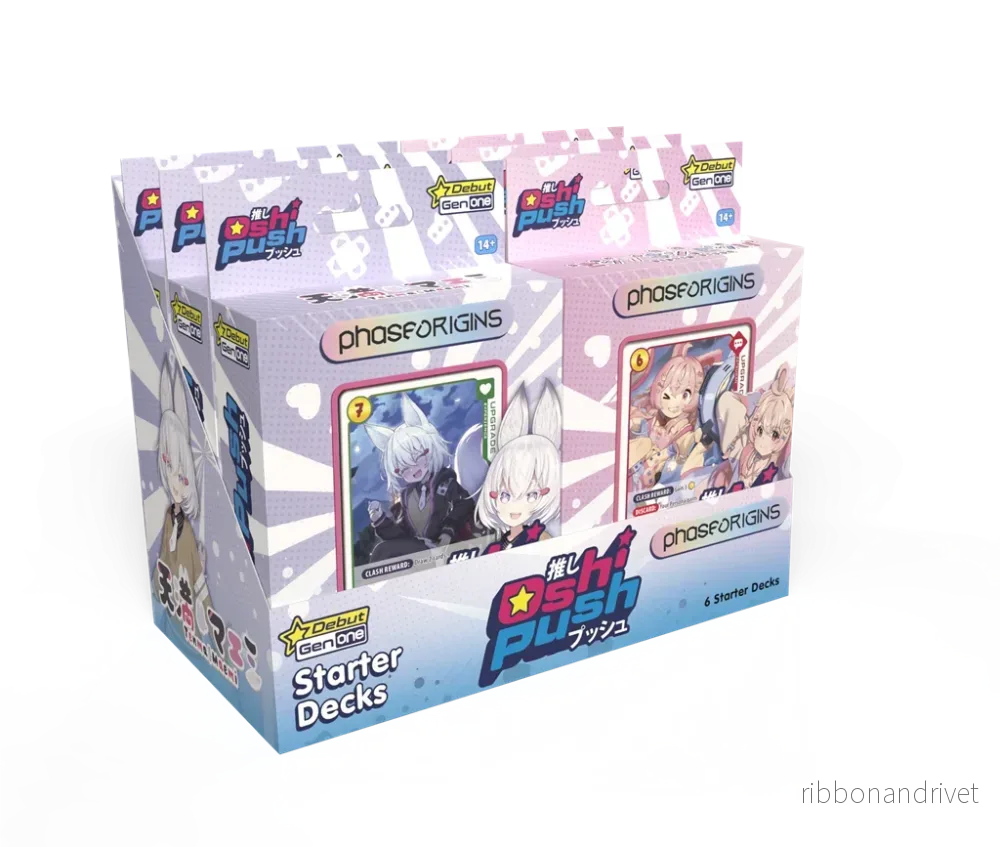Oshi Push VTuber Card Game Gen One: Phase Origins Starter Deck Display (6 däck) Oshi Push VTuber Card Game Gen One: Phase Origins Starter Deck Display (6 däck)