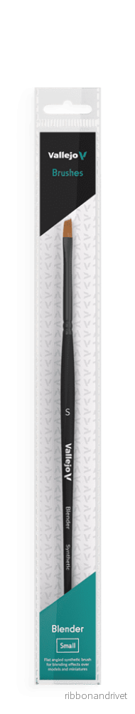 Vallejo Flat Angled Synthetic Brush Small