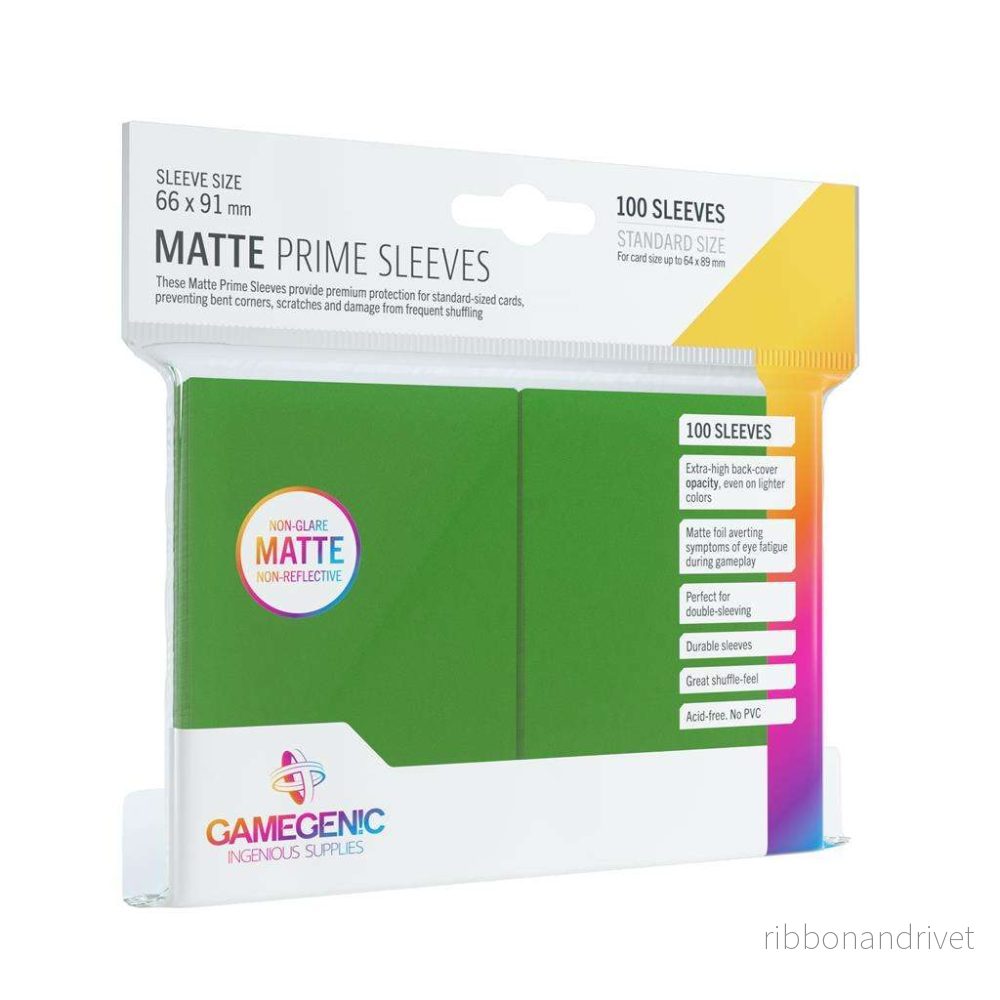Gamegenic Matte Prime Sleeves Green – 100 Sleeves Gamegenic Matte Prime Sleeves Green – 100 Sleeves