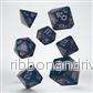 Sparkling Llama Dice Set (Glittering Dark Blue & Pink) - Bild 2