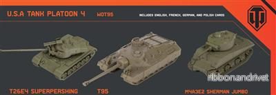 World of Tanks: Miniatures Game U.S.A. Tank Platoon (Super Pershing, T95, Sherman Jumbo) - Bild 2