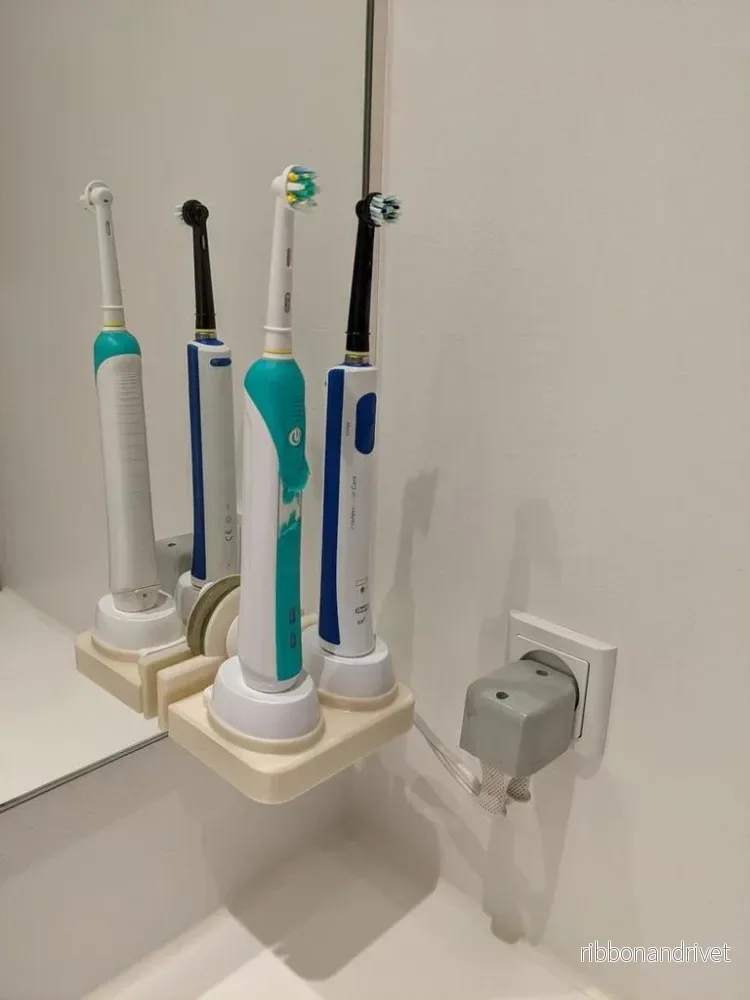 Dubbelt laddningsställ för Oral-B eltandborstar med sugkopp Dubbelt laddningsställ för Oral-B eltandborstar med sugkopp
