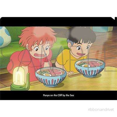 Ponyo på Klippan – A4-storlek Genomskinlig Mapp Ponyo & Sosuke Ramen