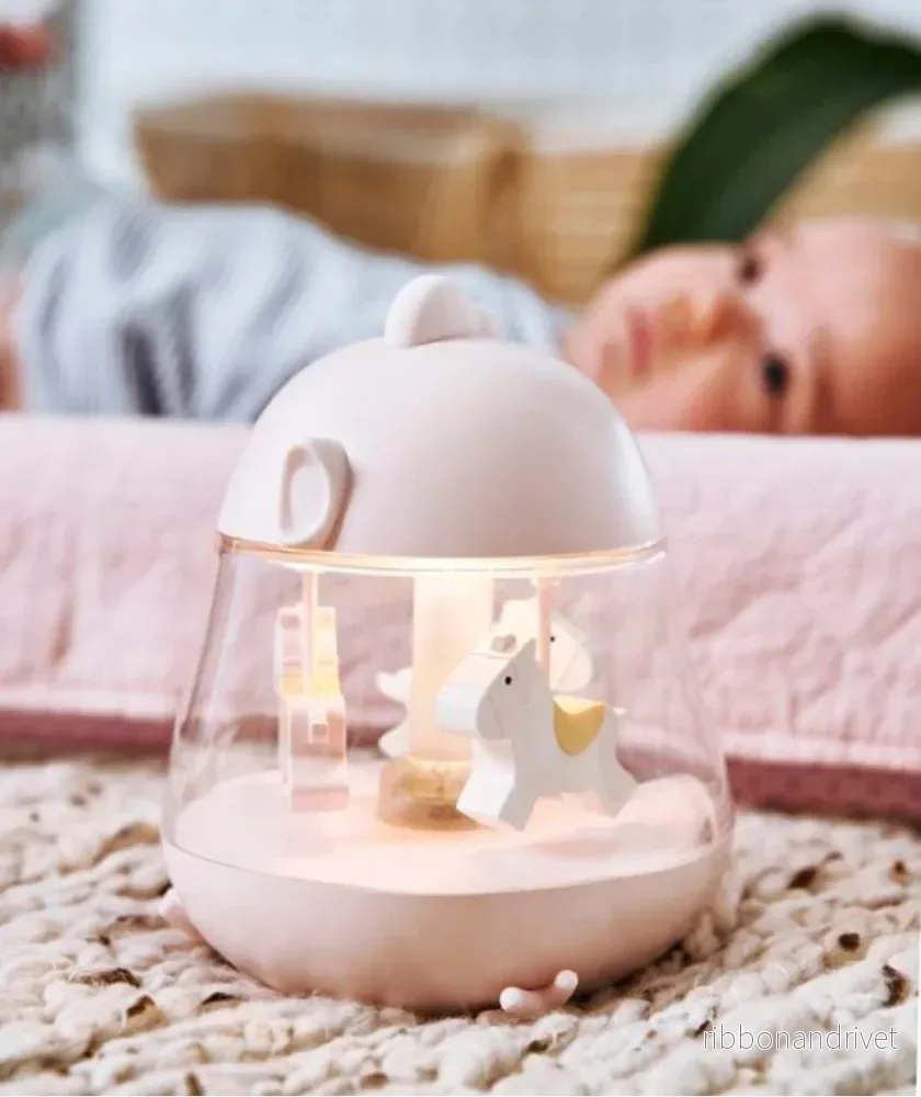 Lampa med karusell- Rosa - Bild 3