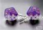 Chessex Stud Örhängen Borealis Royal Purple Mini-Poly d20 Pair - Bild 2