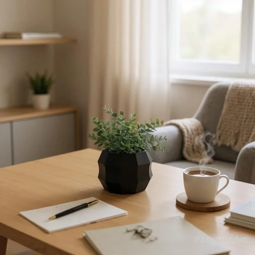 Modern dekagonal blomkruka i minimalistisk design - Bild 2