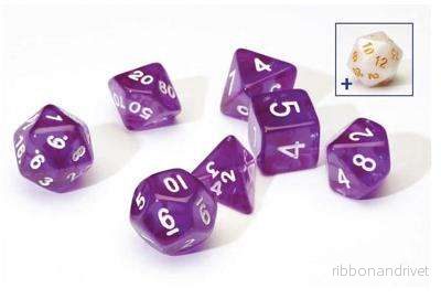 Sirius Tärningar – Genomskinlig Lila Resin Sirius Tärningar – Genomskinlig Lila Resin