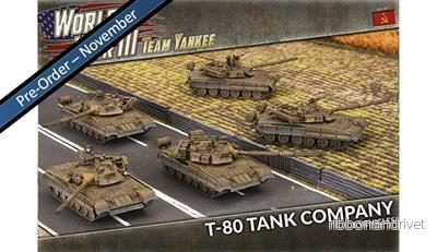 World War III Team Yankee – T-80 Tank Company (x5 Plastiktankar) World War III Team Yankee – T-80 Tank Company (x5 Plastiktankar)