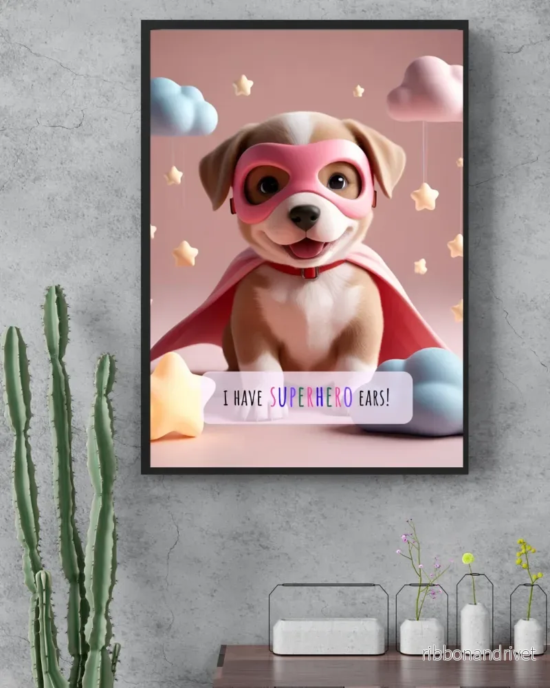 Poster - Hund - I have SUPERHERO ears! - Bild 2