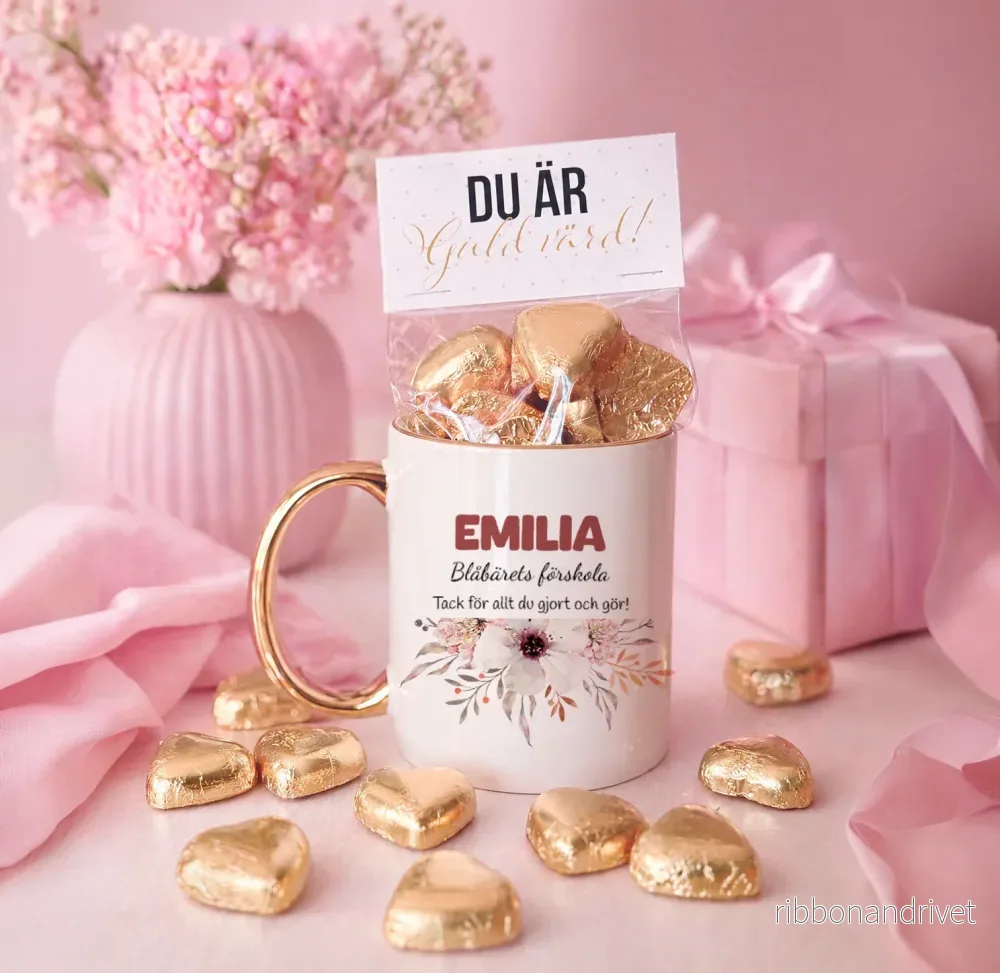 Du är guld värd | Personlig mugg & Choklad Du är guld värd | Personlig mugg & Choklad