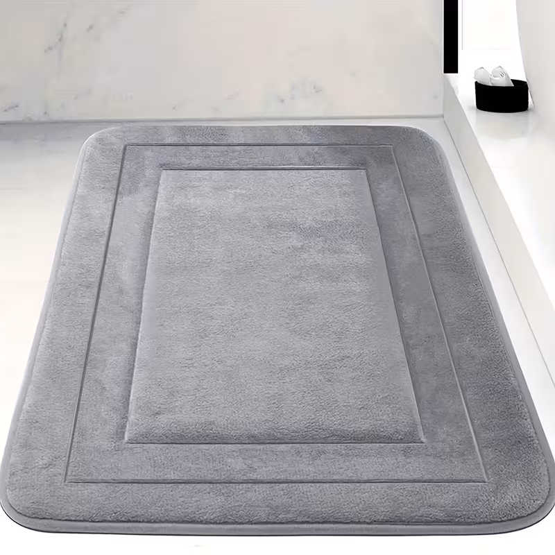 Rektangulär badrumsmatta 40x60cm halkfri mjuk matta med memory foam