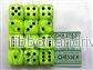 Chessex 16mm d6 Tärningar med Pips (12 Tärningar) - Vortex Bright Green - Bild 2