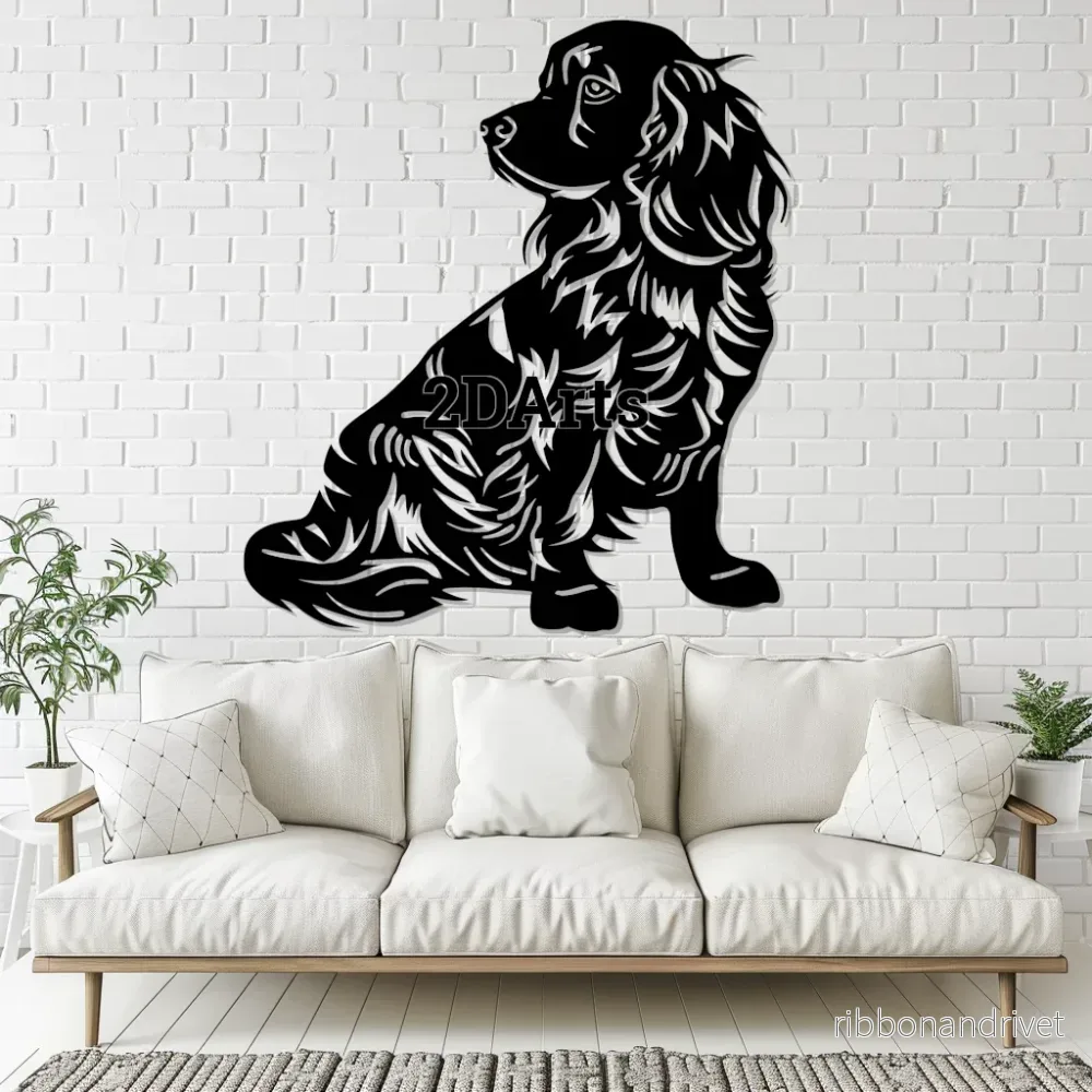 Cocker Spaniel-silhuett: Digital vägg- och fönsterkonst (STL-fil) Cocker Spaniel-silhuett: Digital vägg- och fönsterkonst (STL-fil)