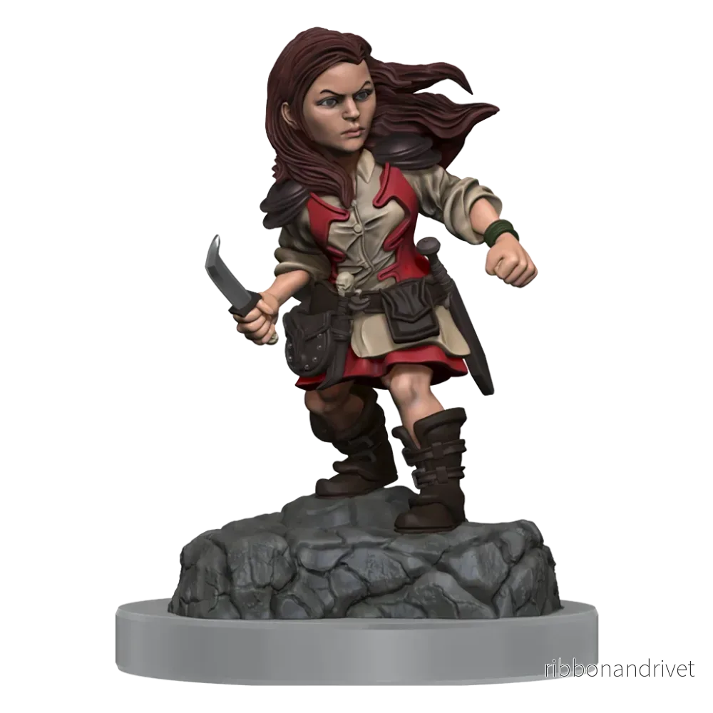 D&D Nolzur’s Marvelous Miniatures: Halfling Rogue Female D&D Nolzur’s Marvelous Miniatures: Halfling Rogue Female
