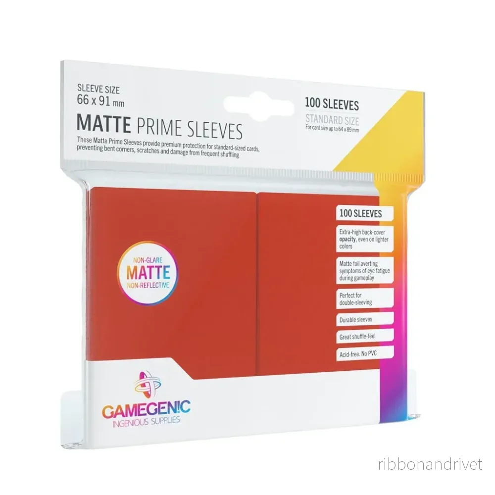 Gamegenic – Matte Prime Sleeves Red (100 Sleeves) Gamegenic – Matte Prime Sleeves Red (100 Sleeves)