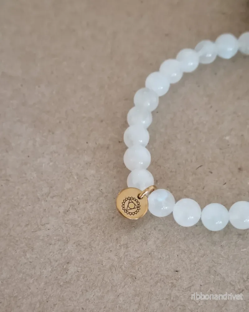 Mantra ENERGY Armband – Förnyelse – Vit Månsten - - Bild 2