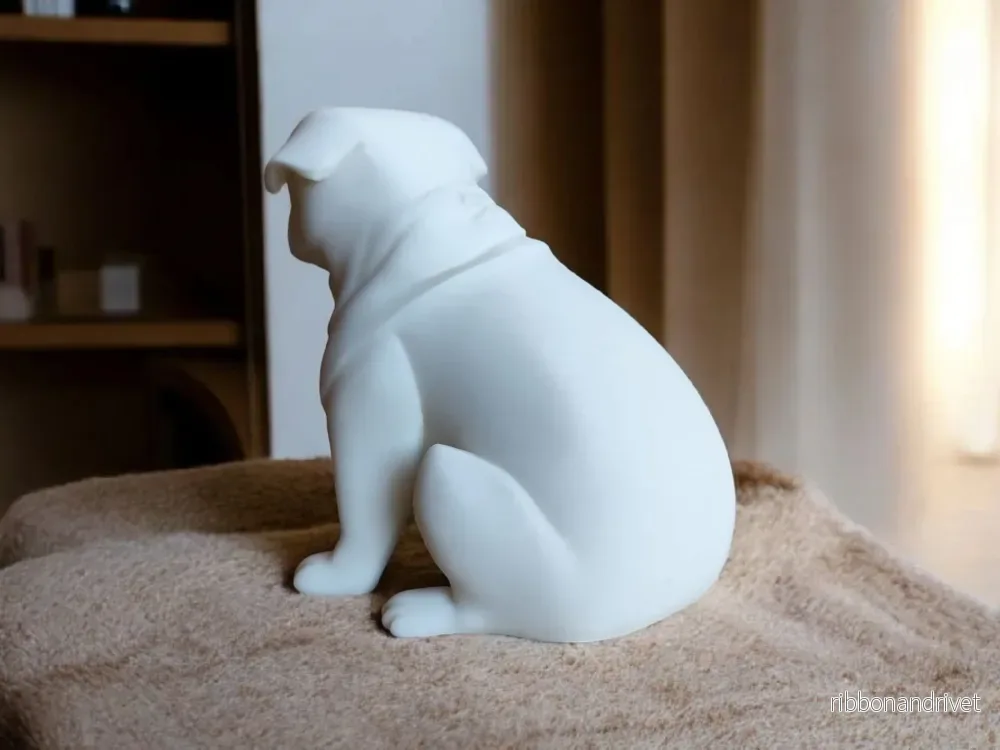 Dekorativ och minimalistisk fyllig mops-skulptur - Bild 2