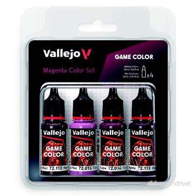 Vallejo – Game Color / 4 färger – Magenta Färgset Vallejo – Game Color / 4 färger – Magenta Färgset