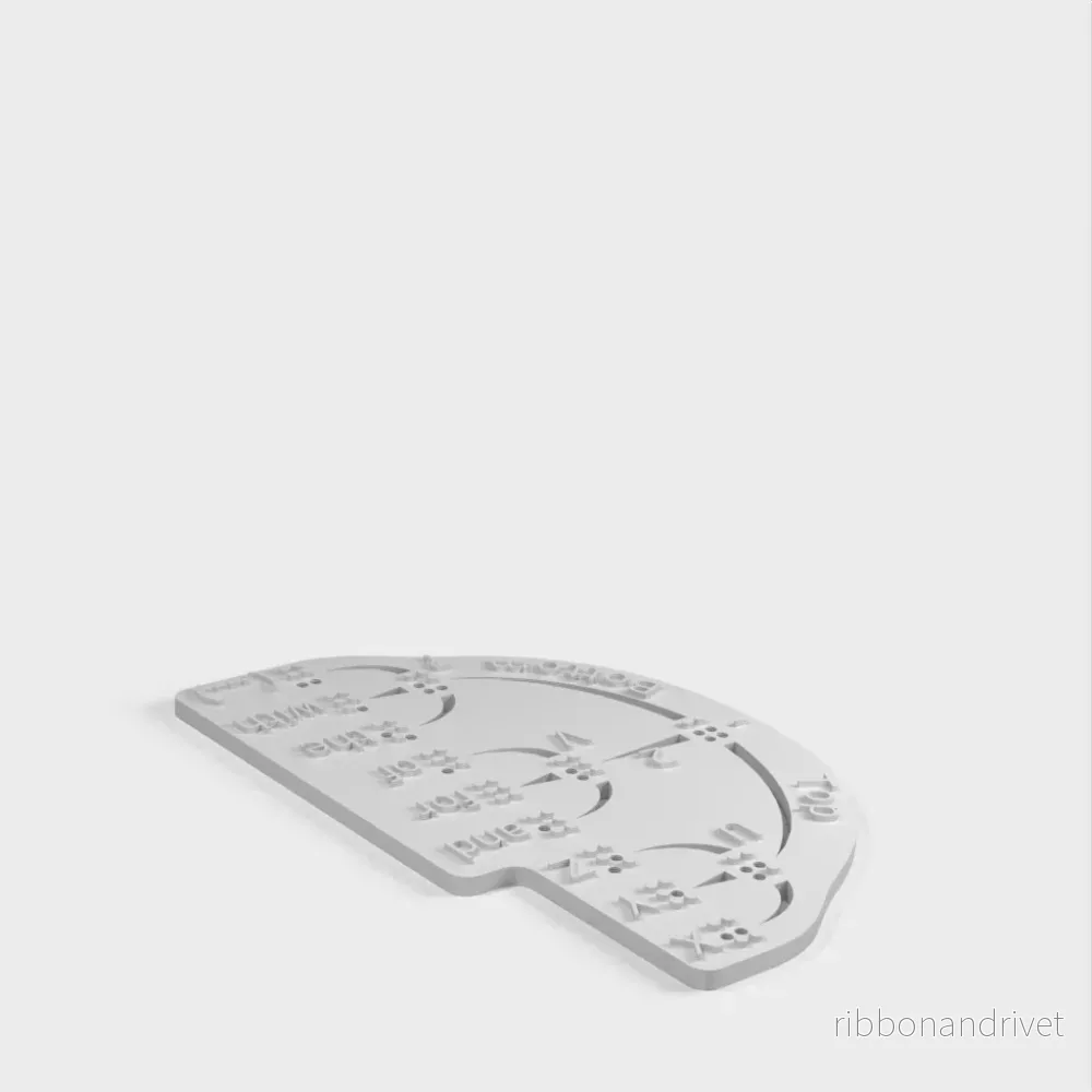 BrailleTree Visio-taktil mnemonisk hjälp för att lära sig punktskrift - Bild 2