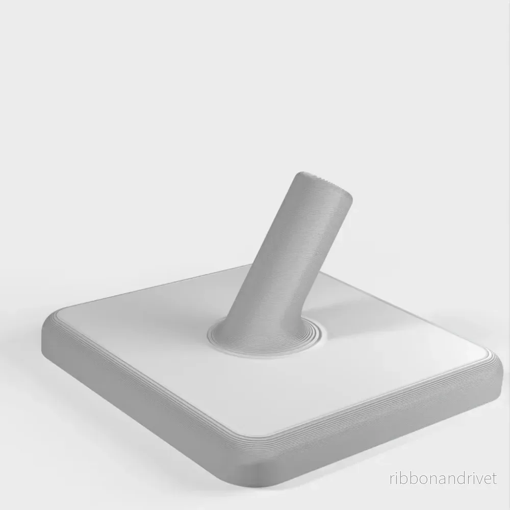 Enkel väggkrok med 45x45mm bas och 25mm kroklängd