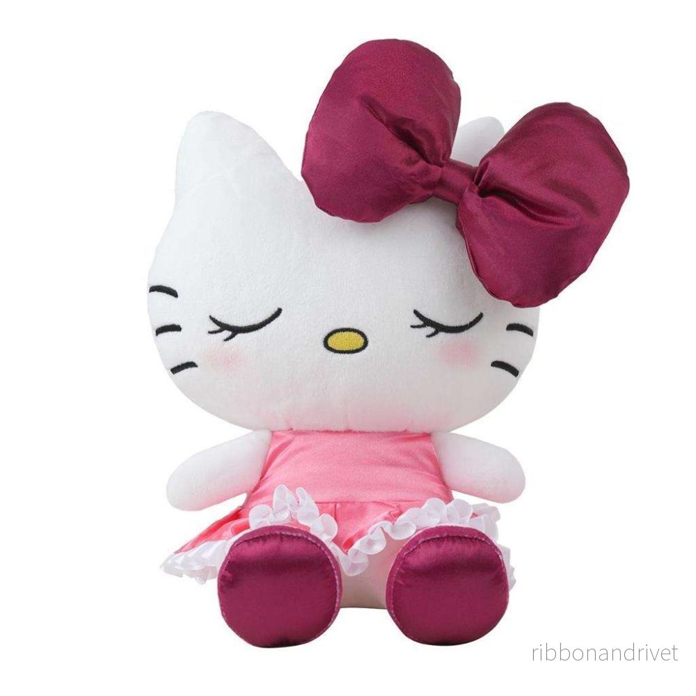 Hello Kitty – gosedjur – Röd sammetsklänning – 22 cm Hello Kitty – gosedjur – Röd sammetsklänning – 22 cm