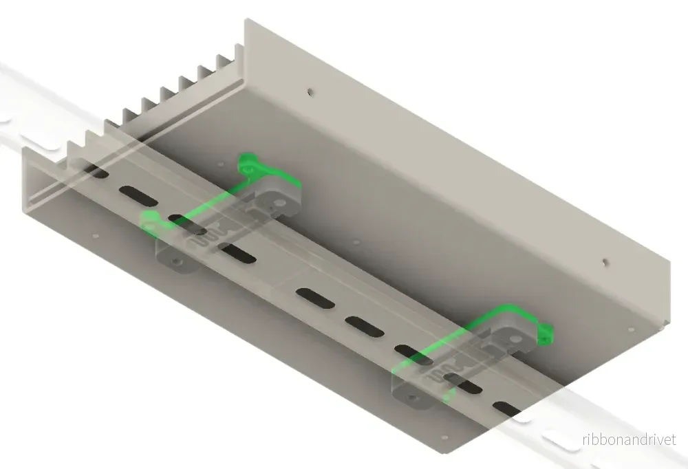 Meanwell LRS/RSP DIN-skena monteringsfäste