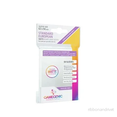 Gamegenic - MATTE Standard European-Sized Sleeves 62 x 94 mm - Klar (50 Sleeves) - Bild 2
