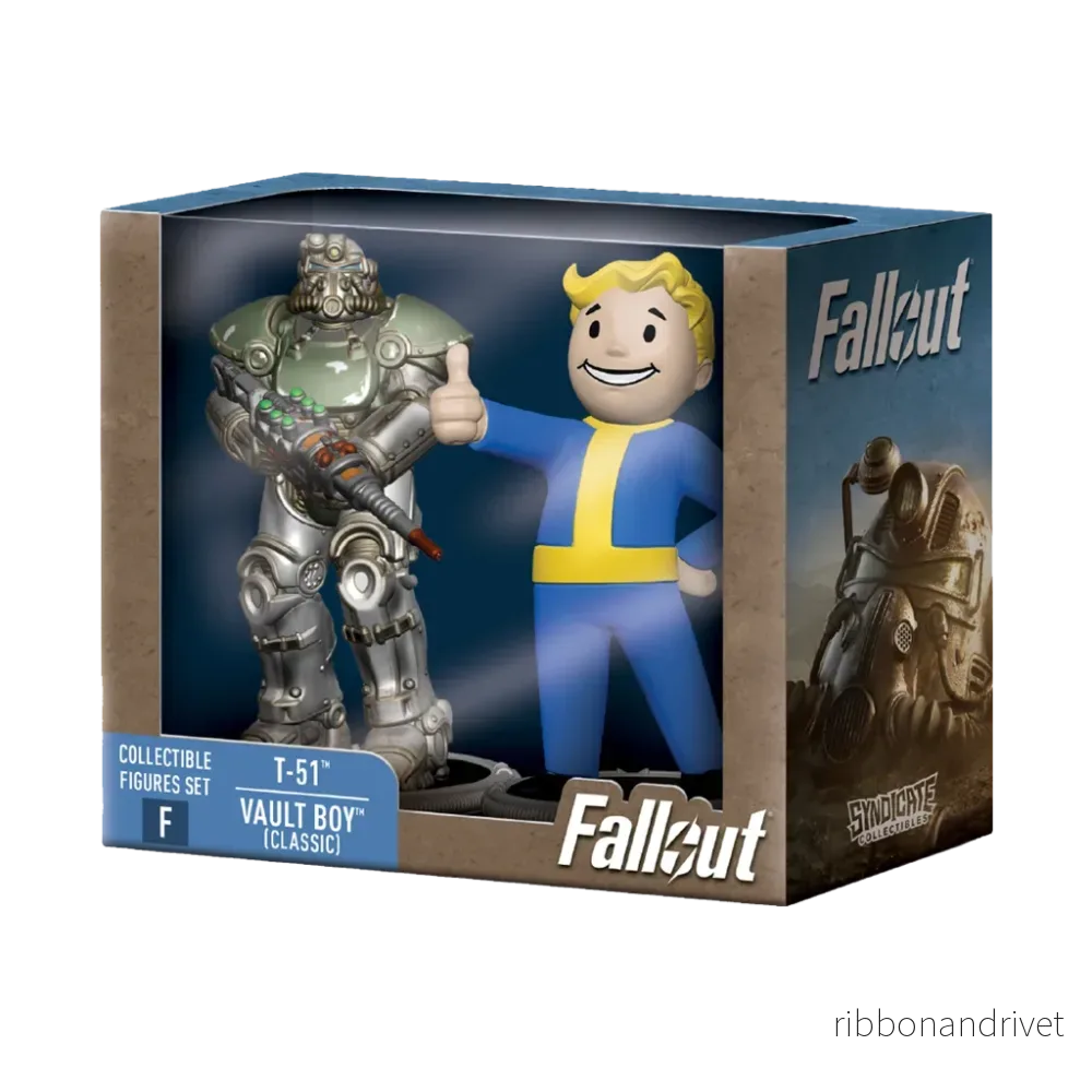 Fallout Samlarfigurer Set T-51 & Vault Boy (Klassisk) Fallout Samlarfigurer Set T-51 & Vault Boy (Klassisk)