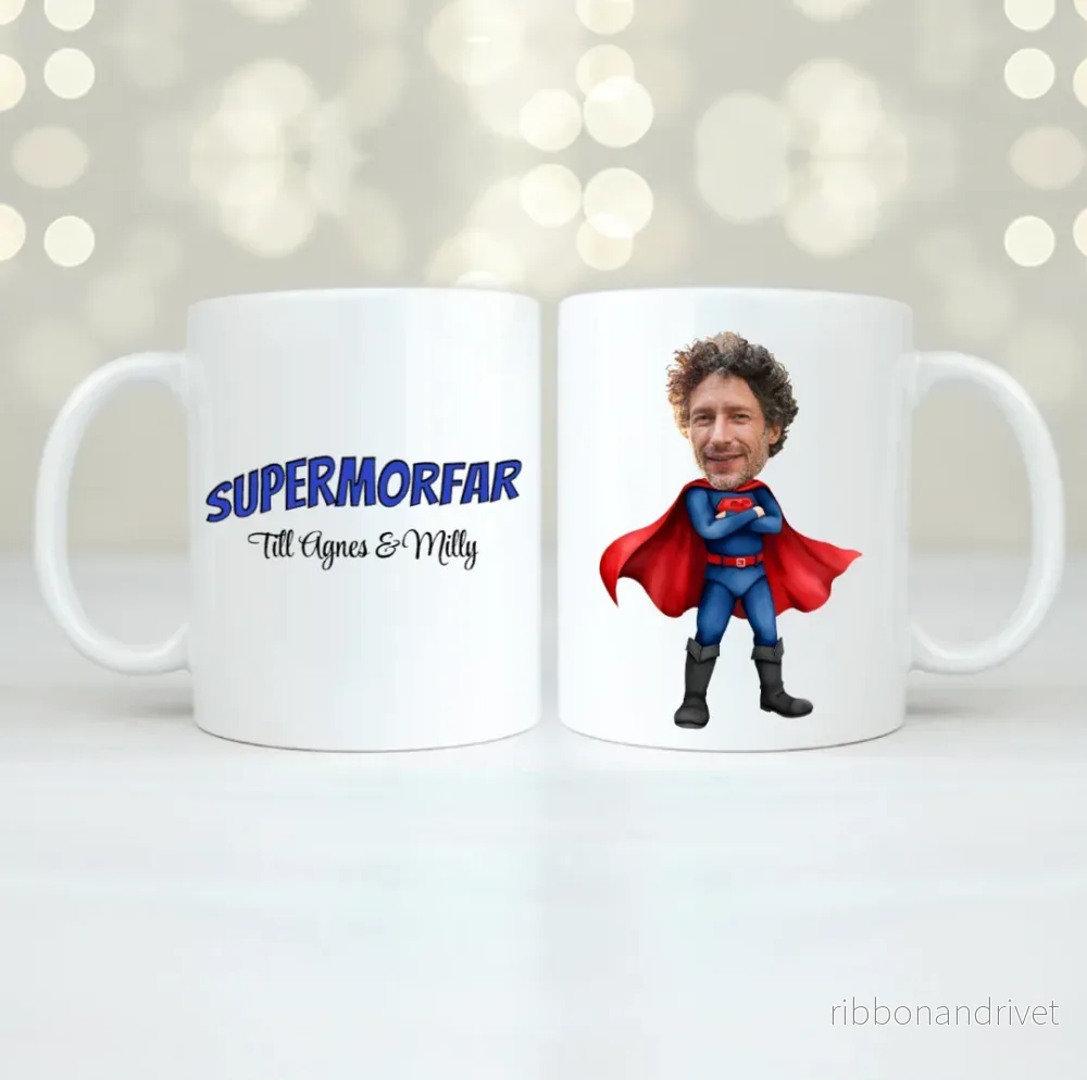 Supermorfar/farfar | Ansikte | Personlig mugg Supermorfar/farfar | Ansikte | Personlig mugg