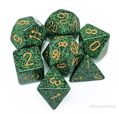 Chessex Speckled Polyhedral Tärningsset - Golden Recon