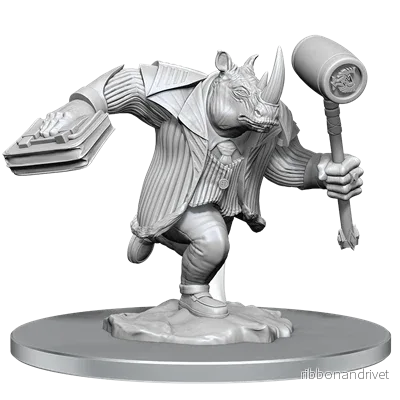 Magic: The Gathering Unpainted Miniatures: Freelance Muscle och Rhox Pummeler - Bild 2