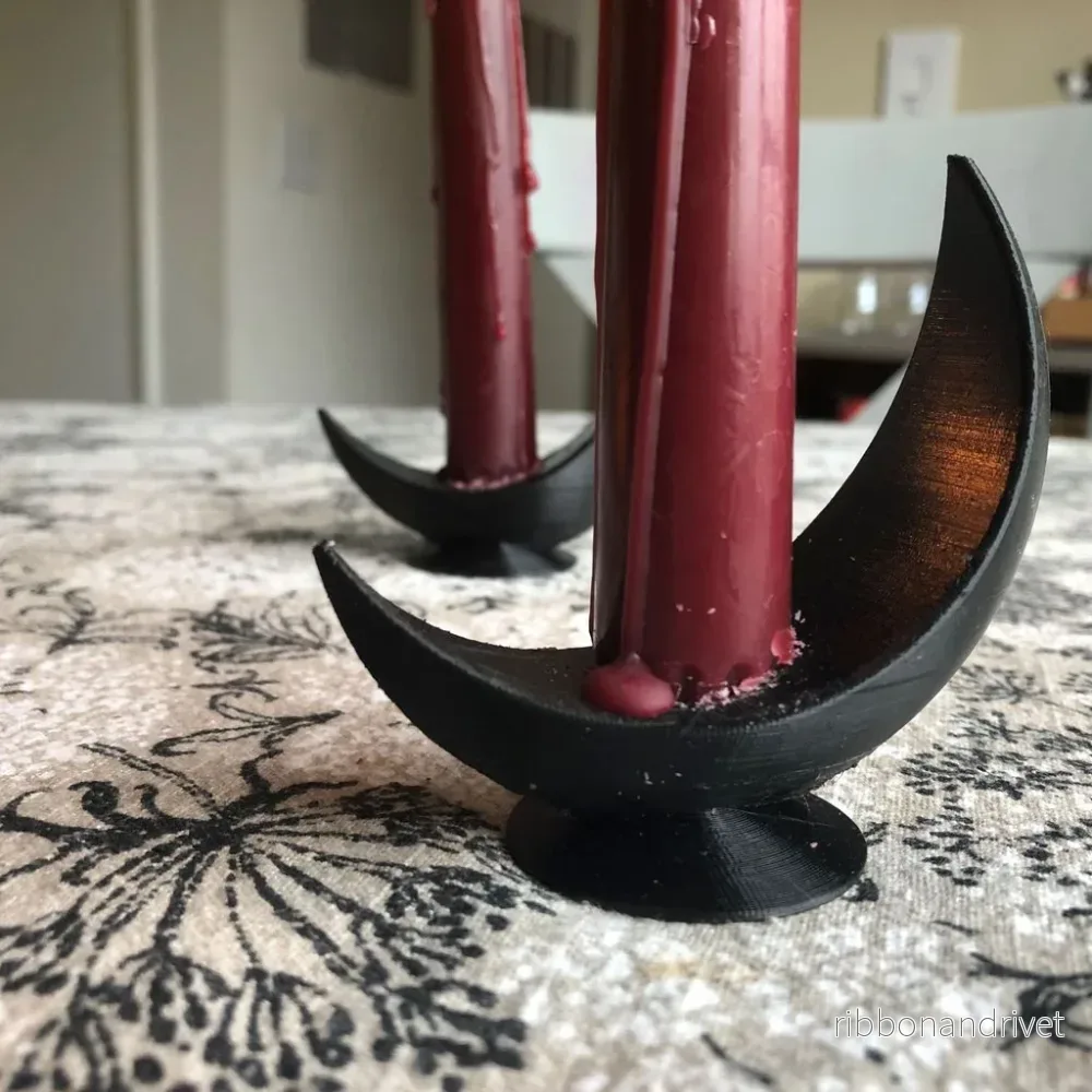 Halvmåneformad ljusstake för kronljus och bordsdekoration - Bild 2