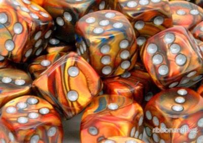 Chessex 16mm d6 Dice Blocks – Lustrous Gold w/Silver (12 Dice) Chessex 16mm d6 Dice Blocks – Lustrous Gold w/Silver (12 Dice)
