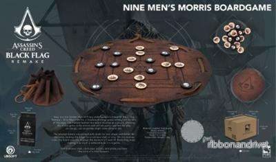 Assassin's Creed Black Flag Resynced Nine Men's Morris brädspel/FR/DE/SP - Bild 2