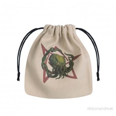 Call of Cthulhu Dice Bag Beige & Multicolor Call of Cthulhu Dice Bag Beige & Multicolor