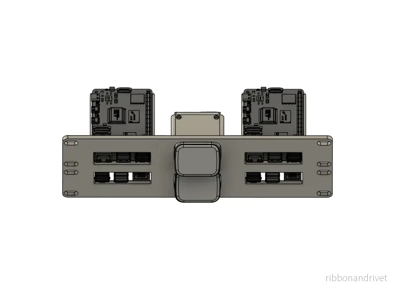 10" 2U Rackfäste för Raspberry Pi 5 och JetKvm - Bild 3