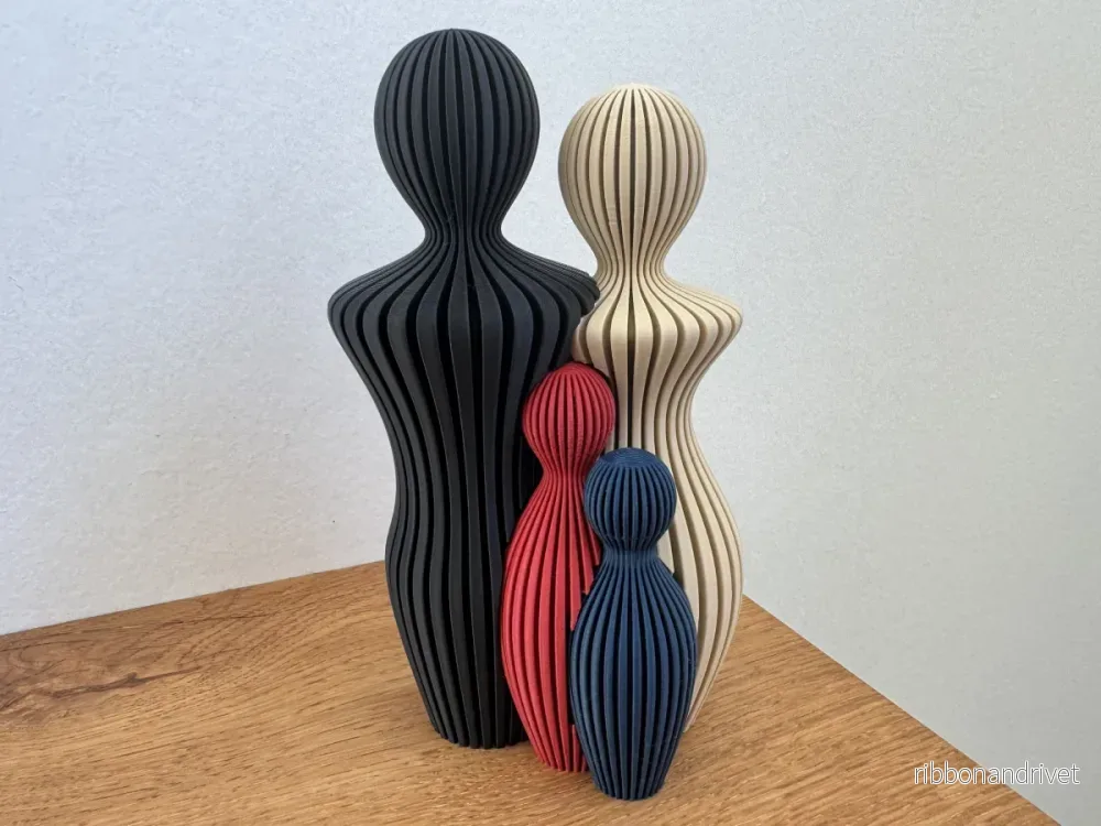 Familjeskulptur med 2 barn - Bild 2