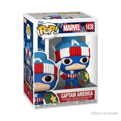 Funko POP Marvel: Holiday S4 – Captain America med Kranssköld Funko POP Marvel: Holiday S4 – Captain America med Kranssköld