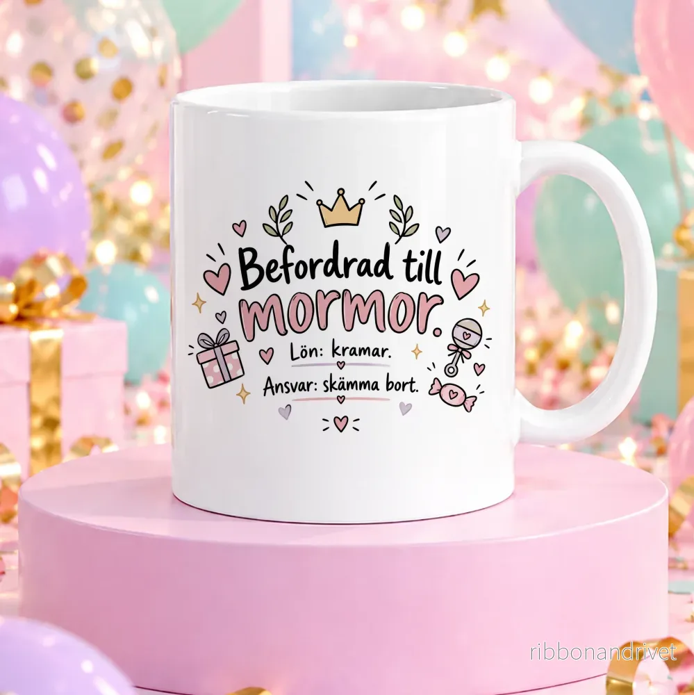 Befordrad till mormor | Rolig mugg Befordrad till mormor | Rolig mugg