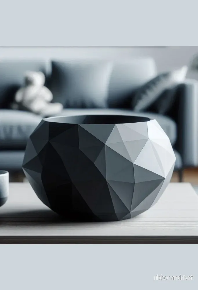 Low Poly Skål i Spricksten-design - Bild 2