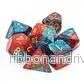 Chessex Gemini Polyhedral 7-Die Set - Red-Teal with Gold - Bild 2