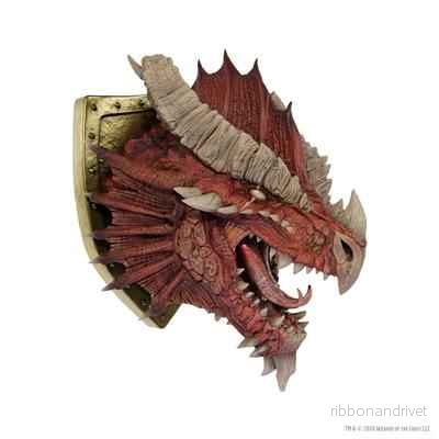 D&D Repliker från Realms: Antique Röd Drak Troféplakett - Begränsad Upplaga 50-årsjubileum - Bild 2