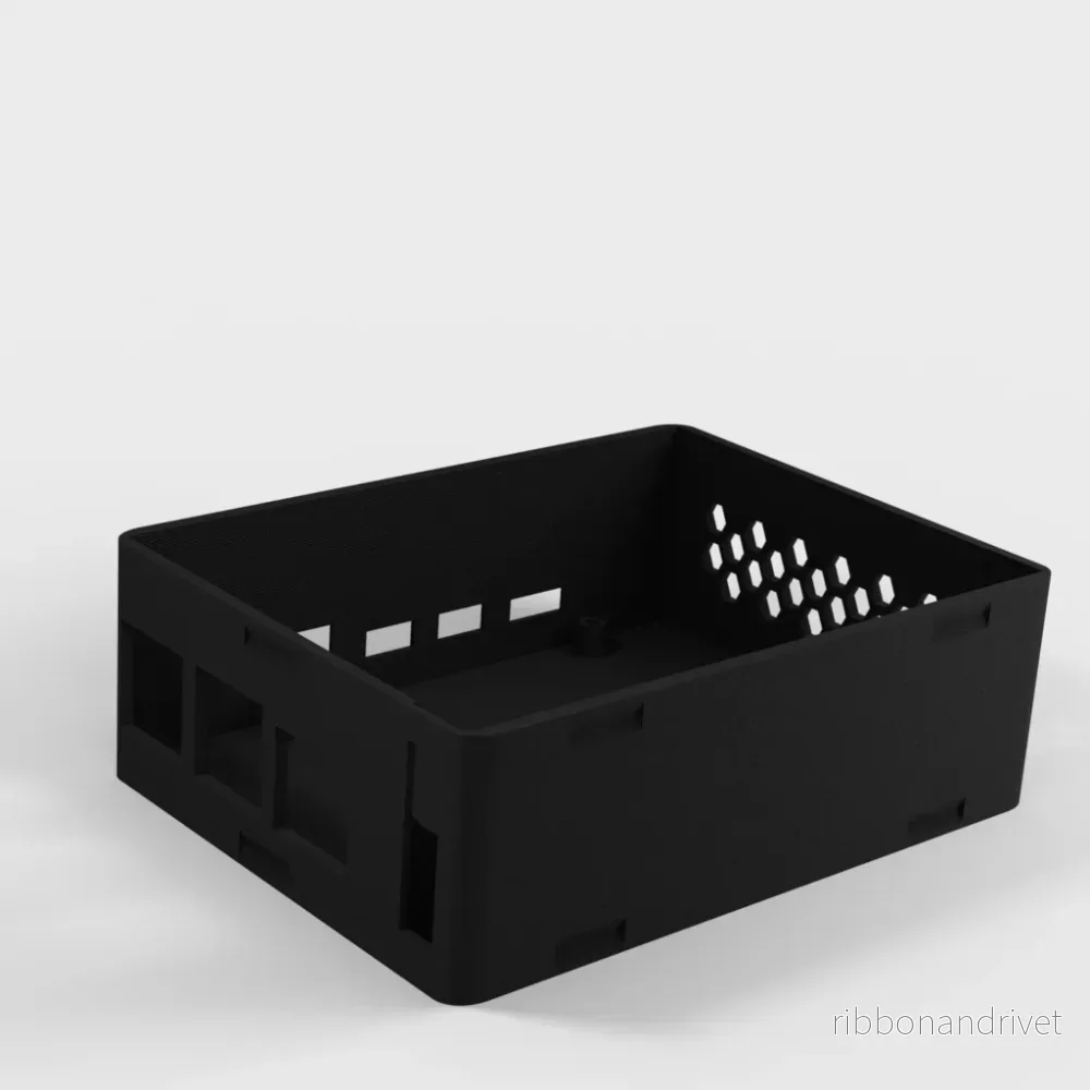 Raspberry Pi 4 Väggmonteringsfodral med m.2 SSD Bay - Bild 3