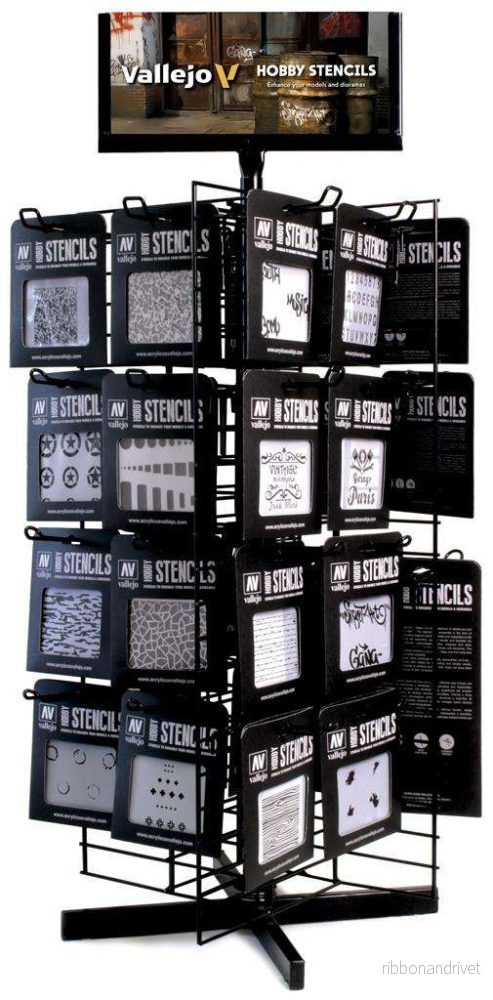 Vallejo Complete Range – Hobby Stencils, 30 referenser x 4 enheter