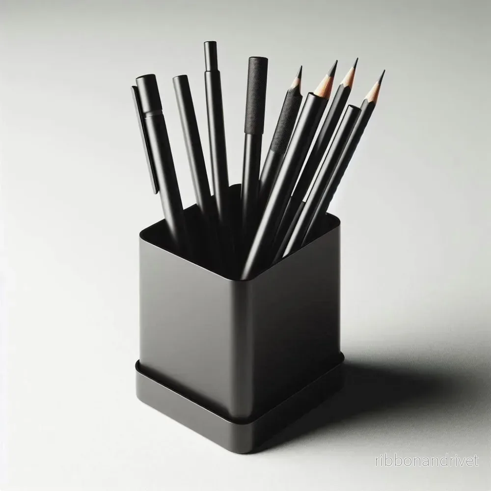 Kvadratisk minimalistisk pennhållare för skrivbordet Kvadratisk minimalistisk pennhållare för skrivbordet