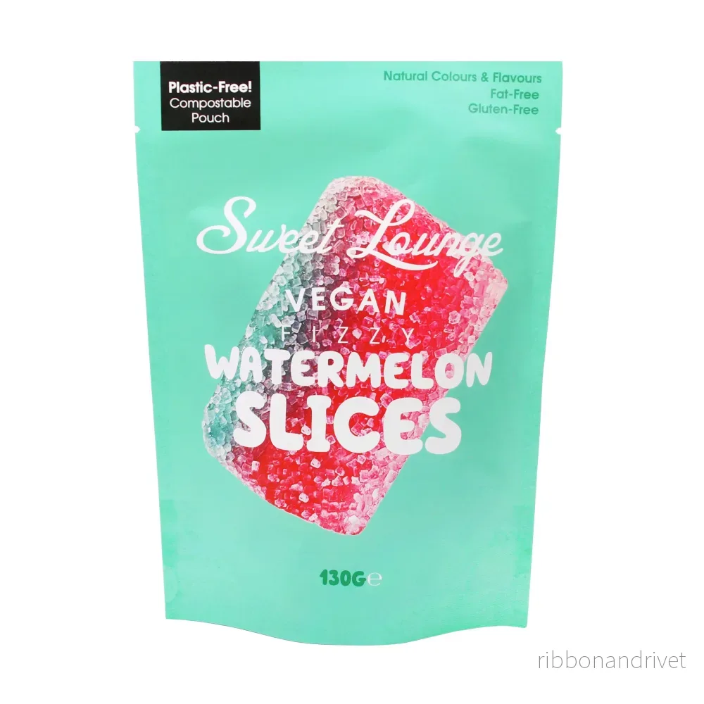 Sweet Lounge - Vegan Fizzy Vattenmelon Skivor (plastfria) 130g - Bild 2